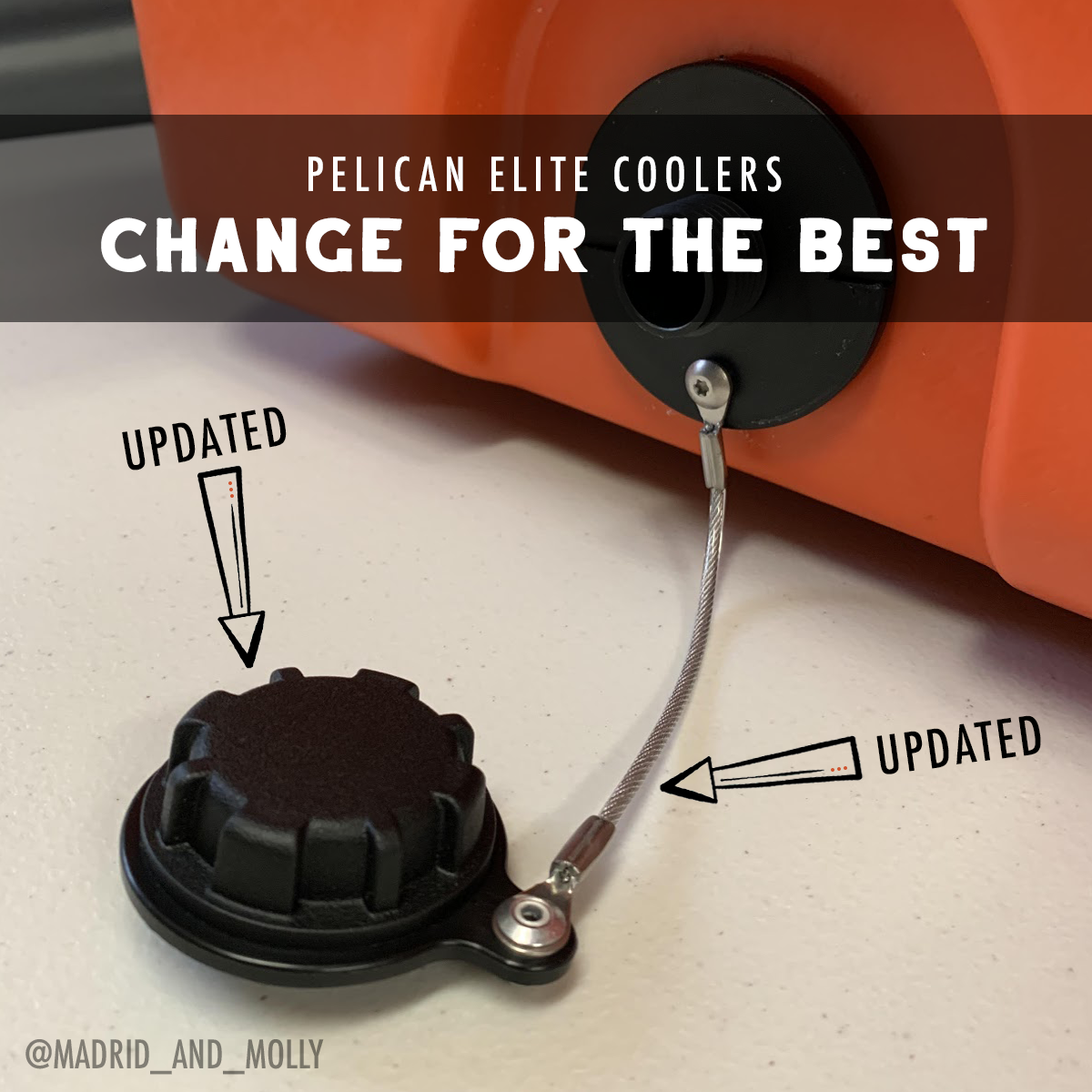 Pelican Elite Coolers Drain Plugs Updated