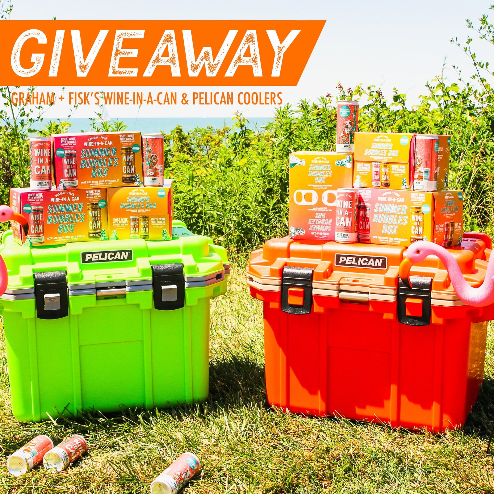 ENDED: Summer Giveaway from Pelican Cooler & Graham + Fisk's Wine-in-a-Can