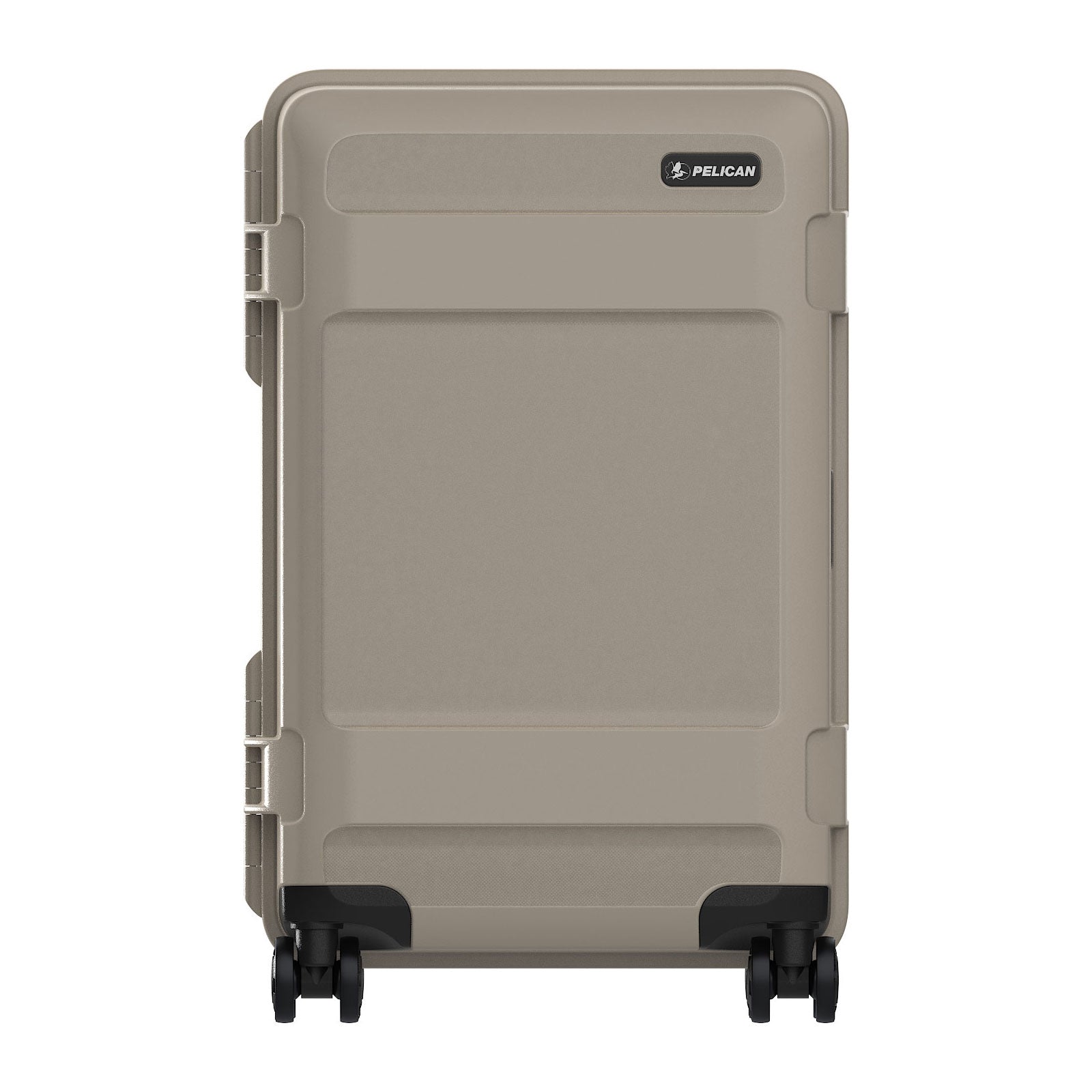 pelican tan color luggage from the front