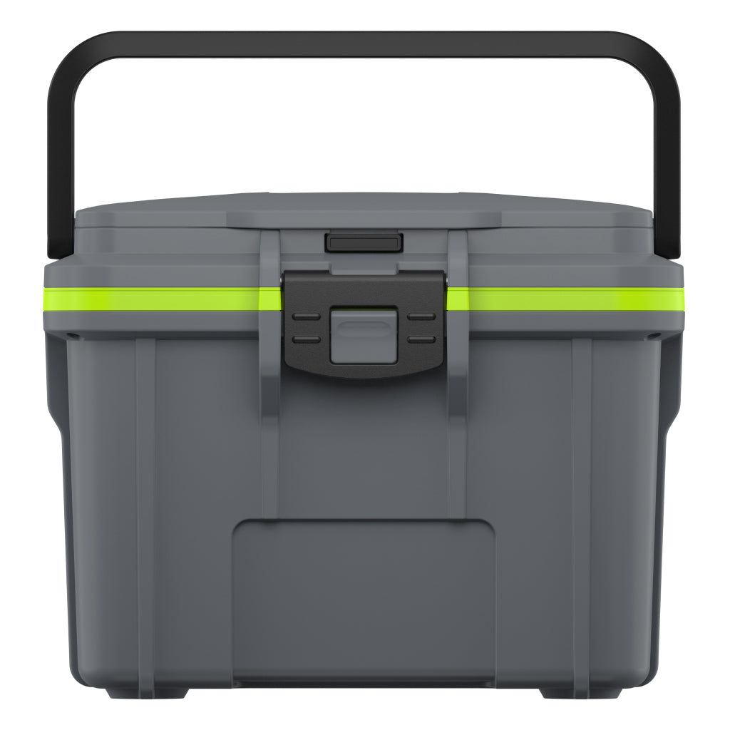 Dark Grey / Green Pelican 8QT personal lunchbox cooler front