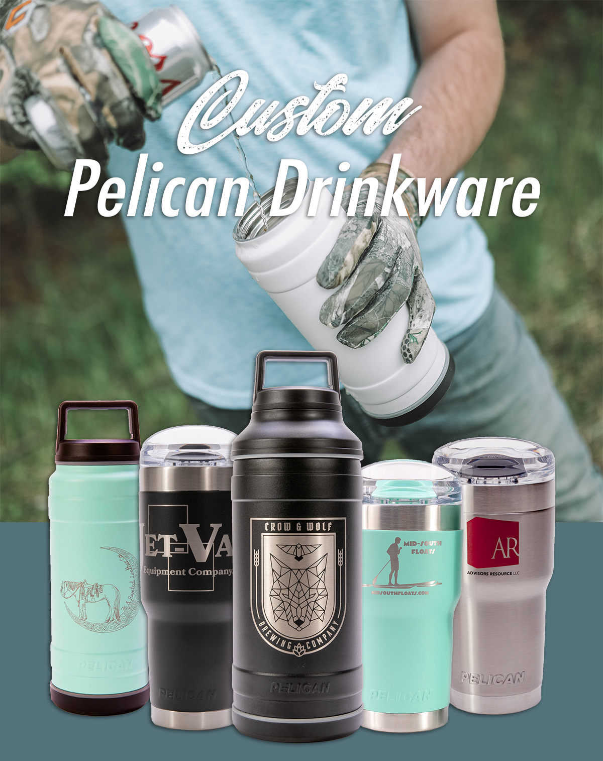 Custom Pelican Drinkware