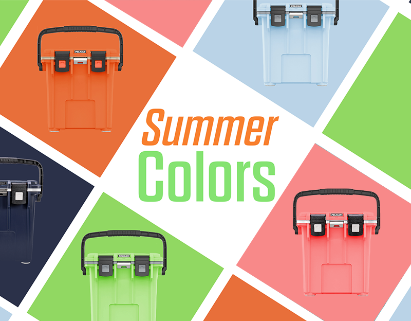 Summer colors only available at PelicanCoolers.com