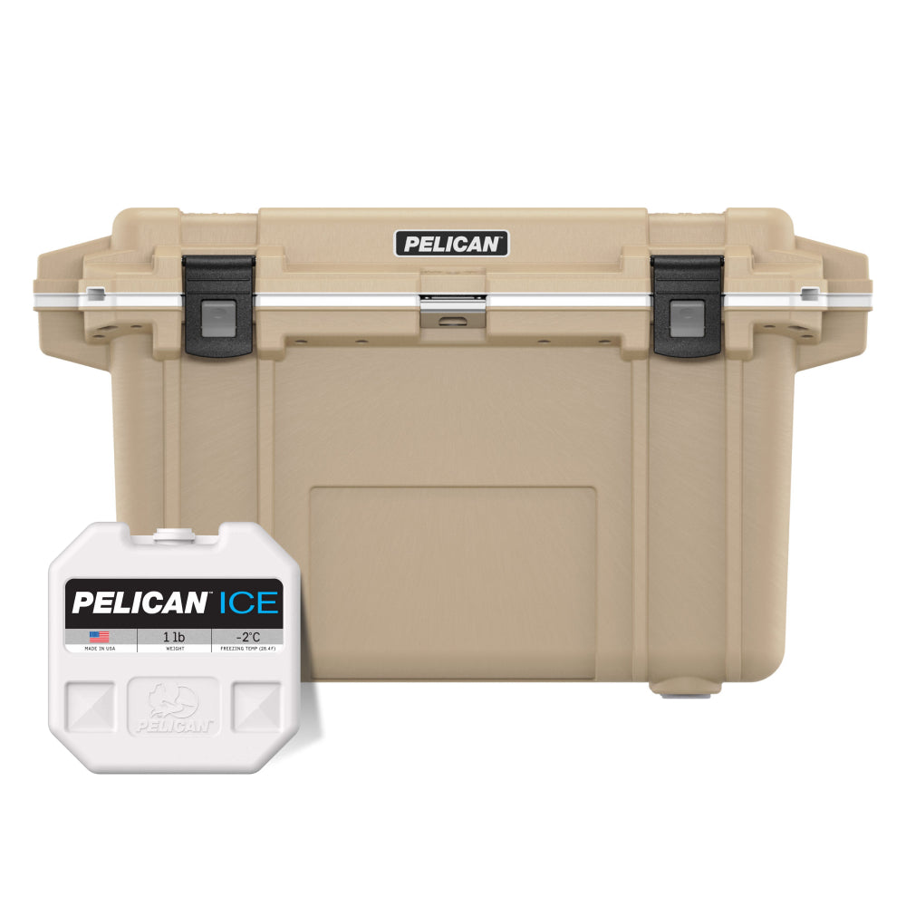 Tan / White / 1LB Pelican Ice Pack &amp; Cooler