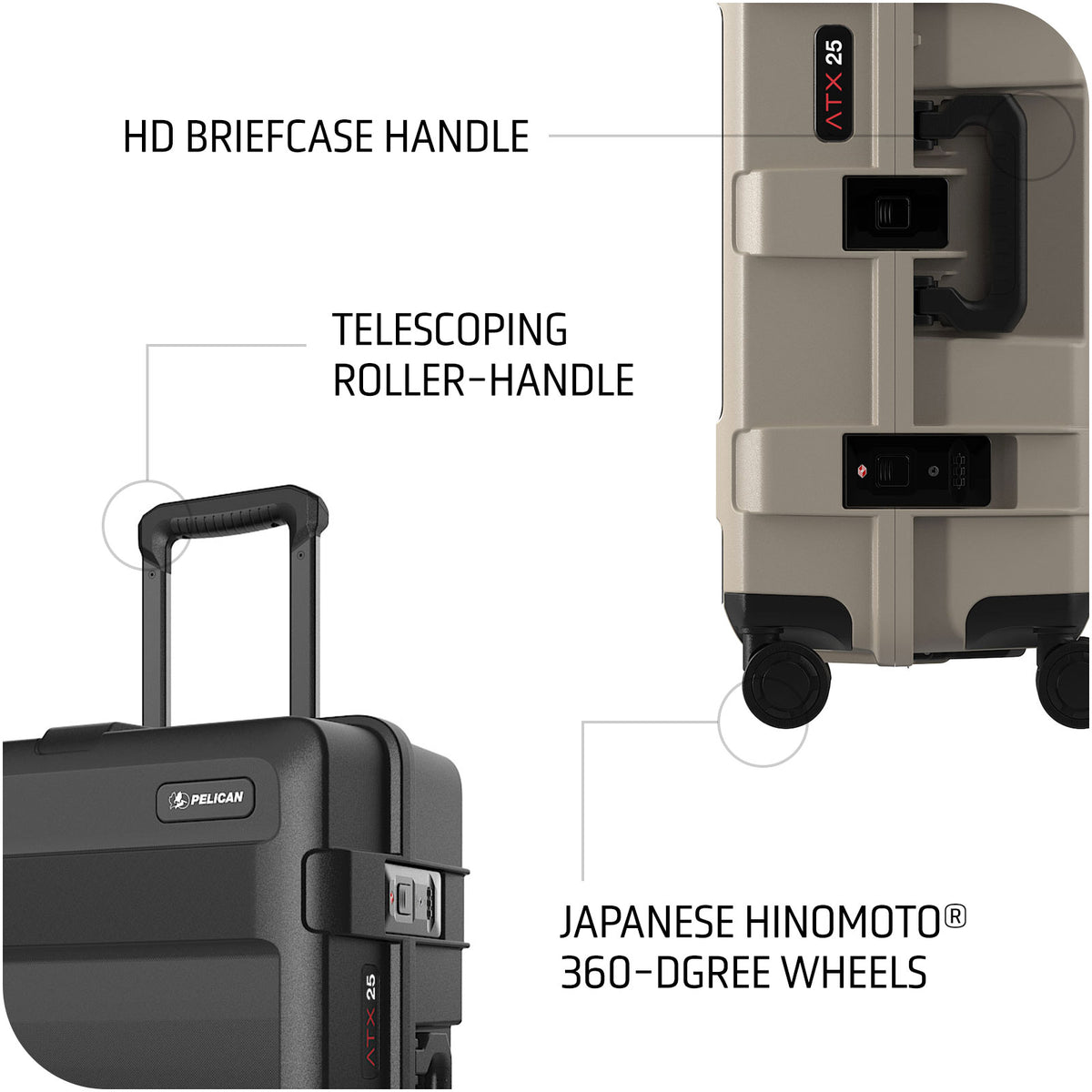 ATX 25&quot; - Check-In Medium Hard Rolling Luggage