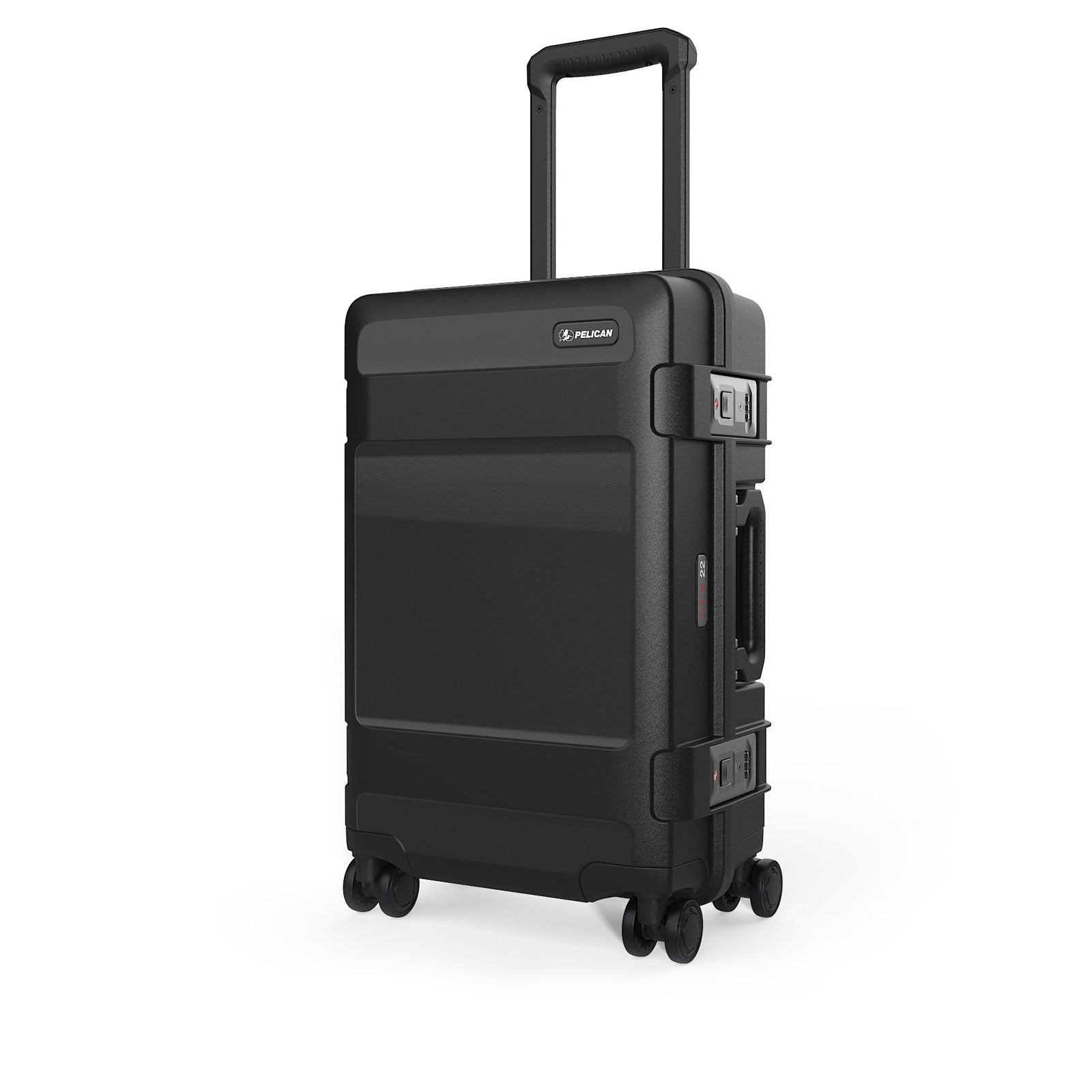 pelican luggage from 3/4 angle