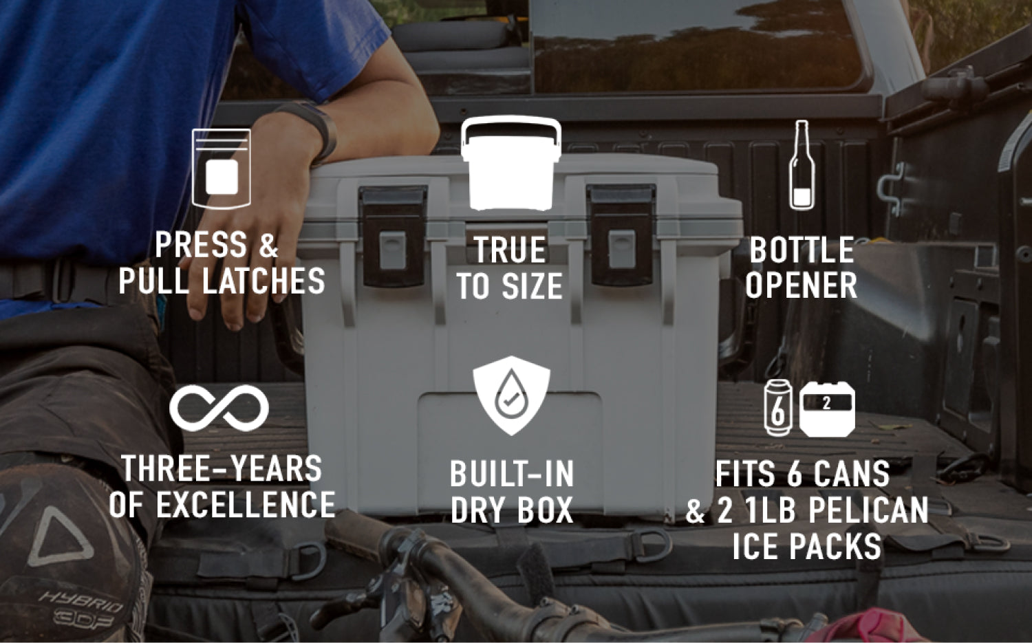 Pelican 14QT cooler dimension and spec diagram