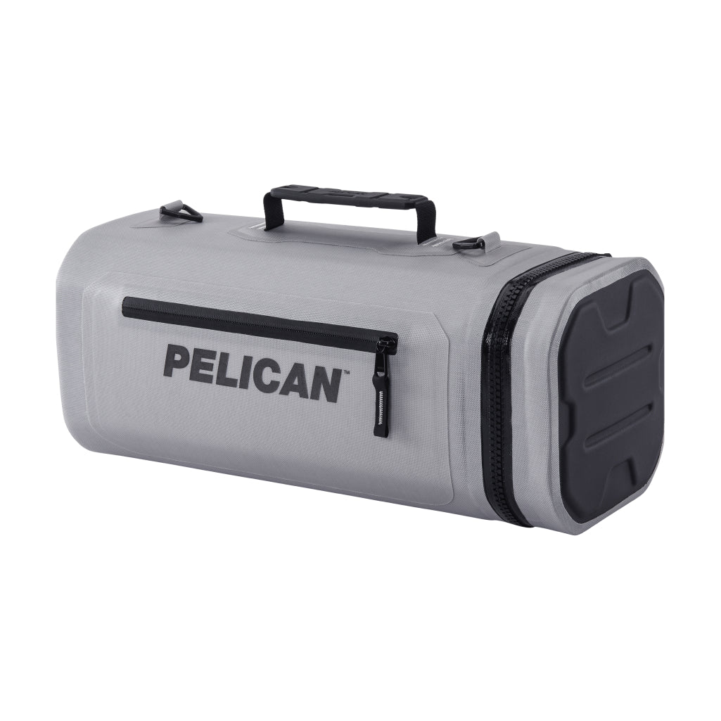 Light Grey Soft Sided Cooler With Strap Closed
