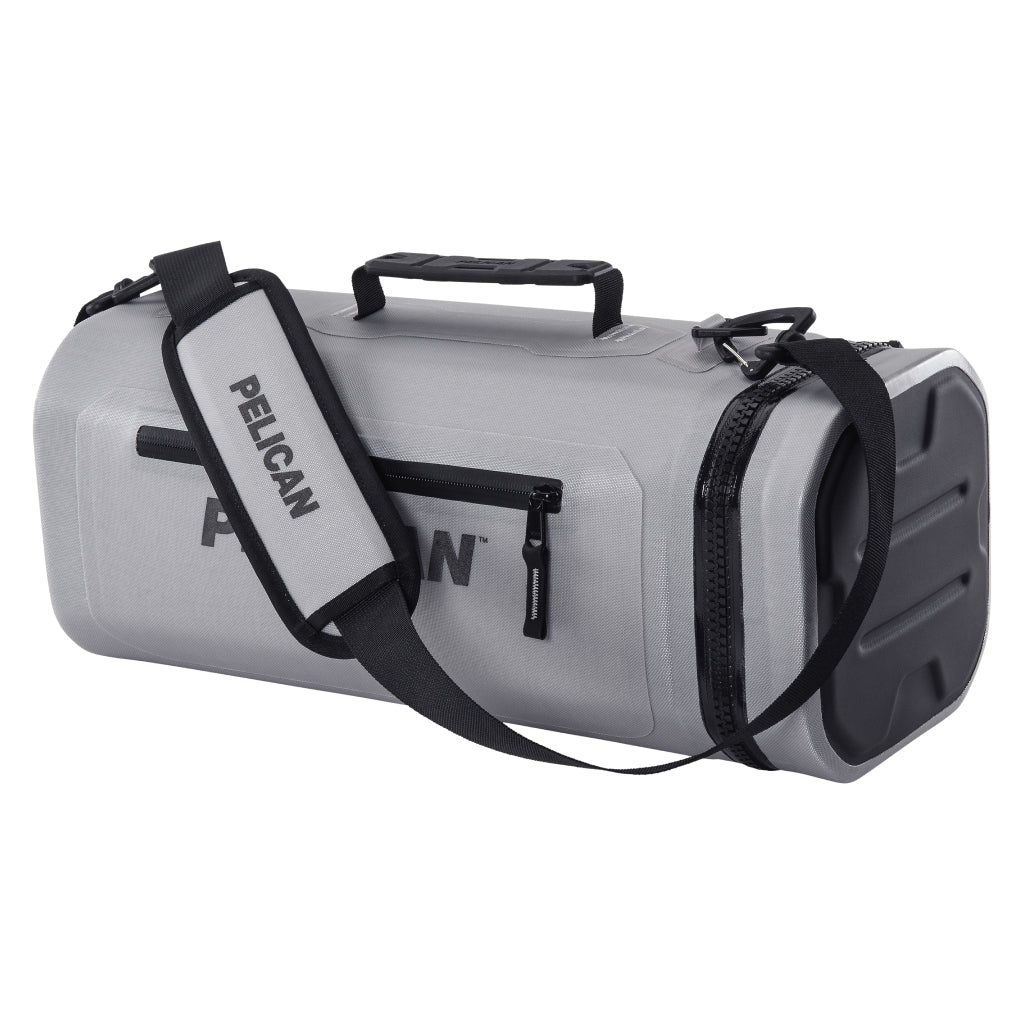 Light Grey Soft Sided Cooler With Strap 