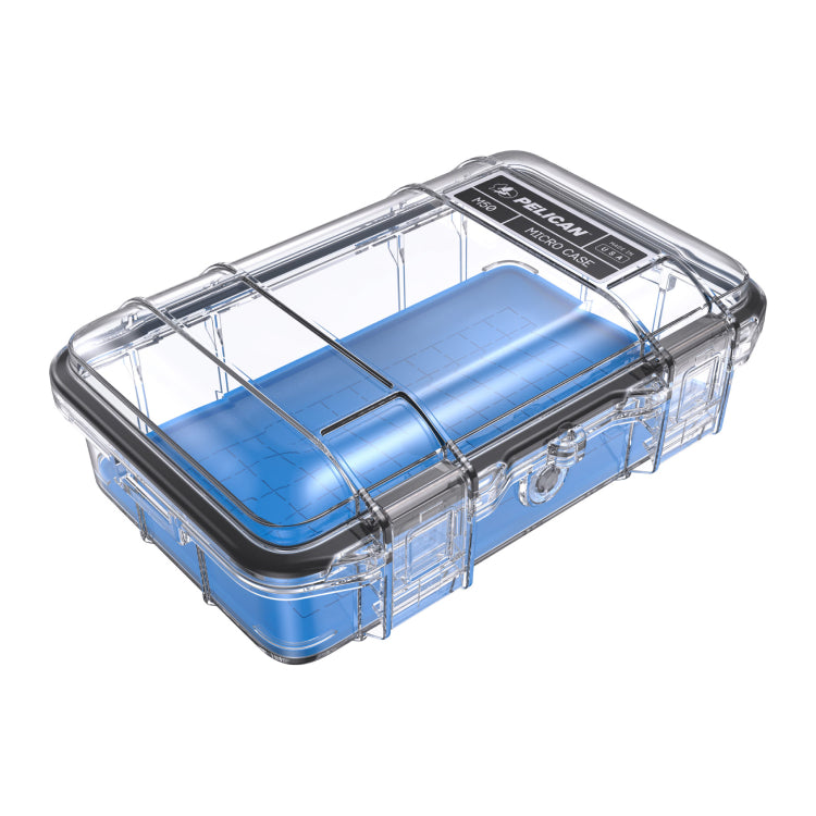 Pelican M50 Case Blue Clear Angle